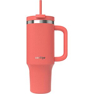 40-Oz Contigo Streeterville Insulated Tumbler w/ Straw (Coral) $10.45 