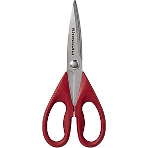 8.7" KitchenAid All Purpose Kitchen Shears w/ Soft Grip Handle & Sheath (Red) $8 