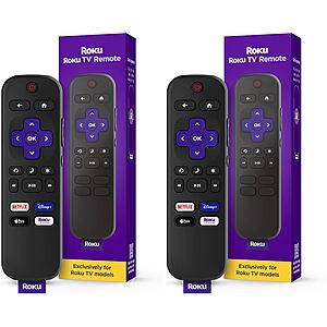 2-Pack Roku TV Replacement Remote Control (Official Manufacturer Product) $13 