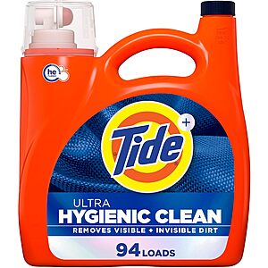 132-Oz Tide Ultra Hygienic Clean Liquid Laundry Detergent (Original, 94 Loads) 4 fot $44.50 w/ Subscribe & Save