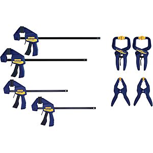 8-Piece IRWIN QUICK-GRIP Clamps Set $27 