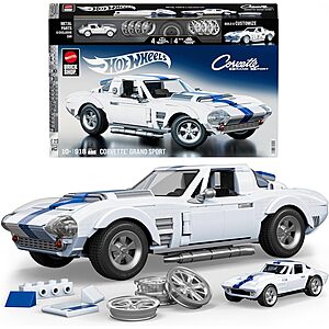 $31.99* | 918-Piece Mattel Brick Shop Hot Wheels Elite Series Building Set (Corvette Grand Sport) at Amazon