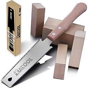 6" Ruitool Japanese Double Sided Edge Pull 14/17 TPI Hand Saw $11.80 