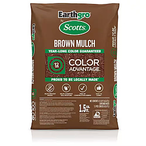 1.5 cu. ft Scotts Earthgro Shredded Bagged Mulch (Brown, Black or Red) $2 at Home Depot w/ Free Store Pickup (YMMV)