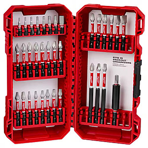Milwaukee SHOCKWAVE Impact Duty Alloy Steel Screw Driver Bit Set (35-Piece), $15.97, FS, Home Depot