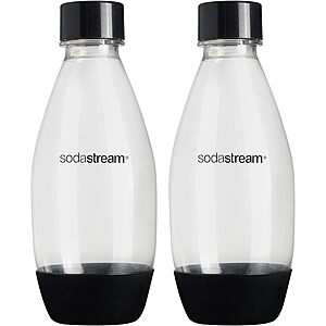 2-Pk sodastream 0.5L Dishwasher Safe Slim Bottle (Black) $6.80 w/ S&S