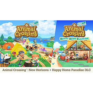 Animal Crossing: New Horizons + Happy Home Paradise DLC (Nintendo Switch Code) $35.70 (Digital Delivery)
