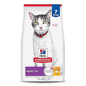 7-lbs Hill's Science Diet Dry Cat Food (Senior 11+, Chicken) $17.50 w/ S&S