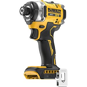 $130.99 | DEWALT 20V MAX XR 1/4 Inch Cordless Impact Driver, Bare Tool Only (DCF860B) at Amazon