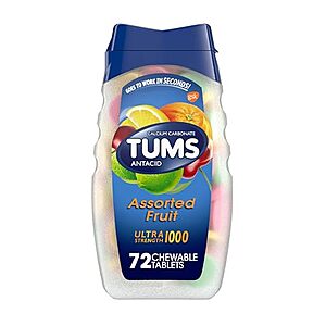 Select Accts: 72-ct TUMS Ultra Strength Antacid Tablets (Assorted Fruit) $1.55 w/ S&S