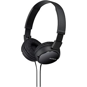 $9.99 | Sony ZX Series Wired On-Ear Headphones, Black MDR-ZX110 at Amazon