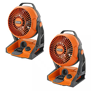 2-Pk Ridgid 18V Cordless Hybrid Jobsite Fans (Tool Only) $99 + Free S&H