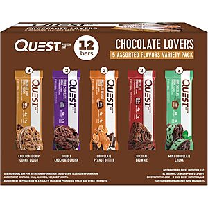 Select Accts: 12-Ct Quest Nutrition High Protein Bars (Chocolate Variety Pack) $18.35 w/ S&S