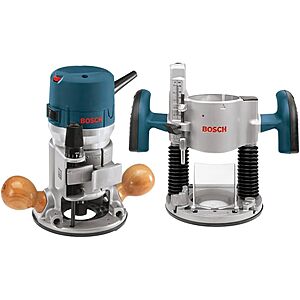 Bosch 12-Amp 2-1/4 HP Plunge & Fixed Base Corded Router Kit $149 + Free S&H