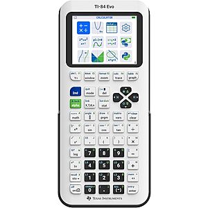Texas Instruments TI-84 Evo Graphing Calculator (White) $89 + Free Shipping