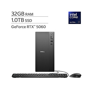 Costco Members: Dell Desktop: Ultra 7 265F, RTX 5060, 32GB RAM, 1TB SSD $1315