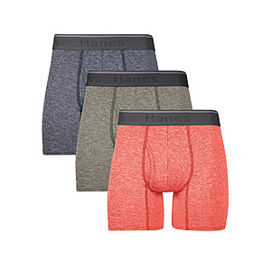 3-Pk Hanes Men's Comfort Flex Fit Stretch Mesh Boxer Briefs