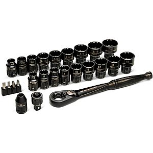25-Pc GEARWRENCH 3/8" Drive Pass Through Ratchet & Socket Set