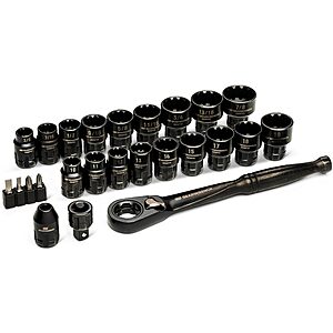 25-Pc GEARWRENCH 3/8" Drive Pass Through Ratchet & Socket Set
