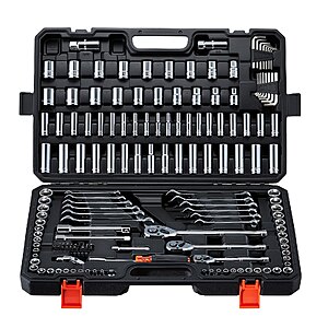 159-Pc VEVOR 1/4", 3/8", & 1/2" Drive Mechanics Tool Set (SAE & Metric) $59.10 + Free S&H