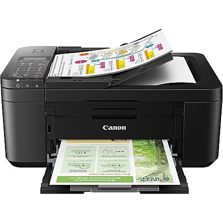 Canon PIXMA TR4720 All-in-One Wireless Printer, Home Use with Auto Document Feeder, Mobile Printing and Built-in Fax, Black $32.99 @ Amazon