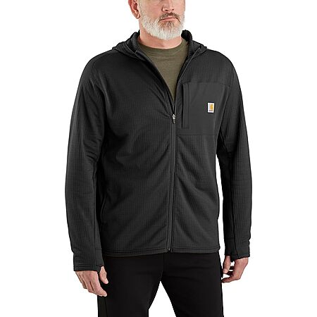 $37.99: Carhartt Men's Force Relaxed Fit Full-Zip Long-Sleeve Hooded T-Shirt at Amazon