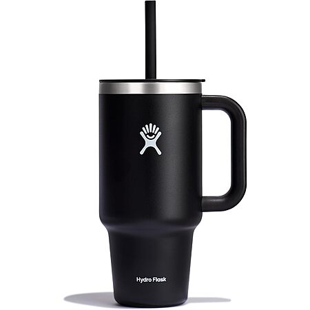 $17.50: 32-Oz Hydro Flask Travel Tumbler with Handle, Lid and Straw (Black) at Amazon
