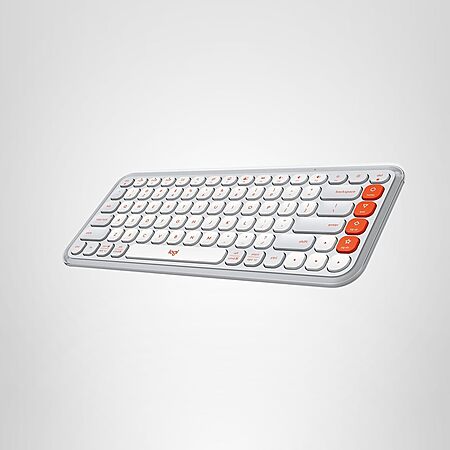 [AC] $32.99*: Logitech POP ICON Keys Wireless Bluetooth Keyboard (Off White / Orange) at Amazon