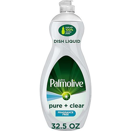 [S&S, AC] $2.79 | 32.5-Oz Palmolive Ultra Dishwashing Liquid Dish Soap (Pure + Clear Unscented) at Amazon