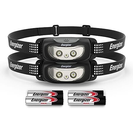 $7.38* | 2-Pack Energizer Universal Plus LED Headlamp w/ Batteries (Midnight Black) at Amazon