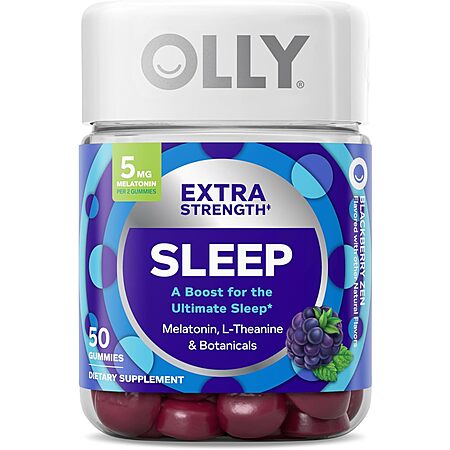 [S&S, AC] $7.18 | 50-Ct Olly Extra Strength Sleep Gummy (Blackberry, 5mg Melatonin) at Amazon