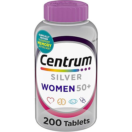 [S&S, AC] $8.09 | 200-Count Centrum Silver Women's 50+ Multivitamin Tablets at Amazon