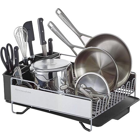 $46* | KitchenAid Large Capacity Dish Rack w/ Angled Drain Board at Amazon