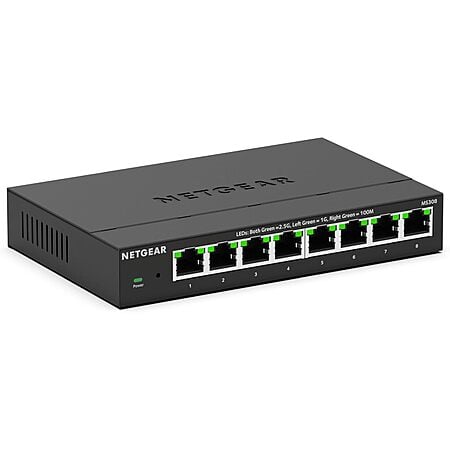 $109.99 | NETGEAR 8-Port 2.5G Multi-Gigabit Ethernet Unmanaged Network Switch (MS308) at Amazon