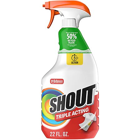 22-Oz Shout Active Enzyme Laundry Stain Remover Spray $3.03 w/ S&S + Free Shipping w/ Prime or on orders over $35