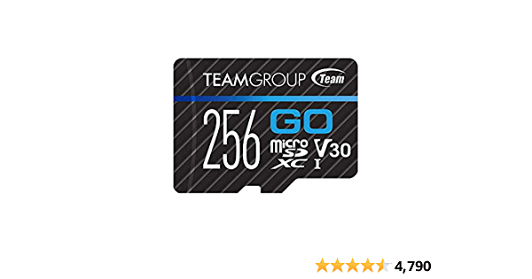 TEAMGROUP GO Card 256GB Micro SDXC UHS-I U3 V30 4K for GoPro & Drone & Action Cameras High Speed Flash Memory Card with Adapter for Outdoor, Sports, 4K Shooting, Nintendo - $16.99