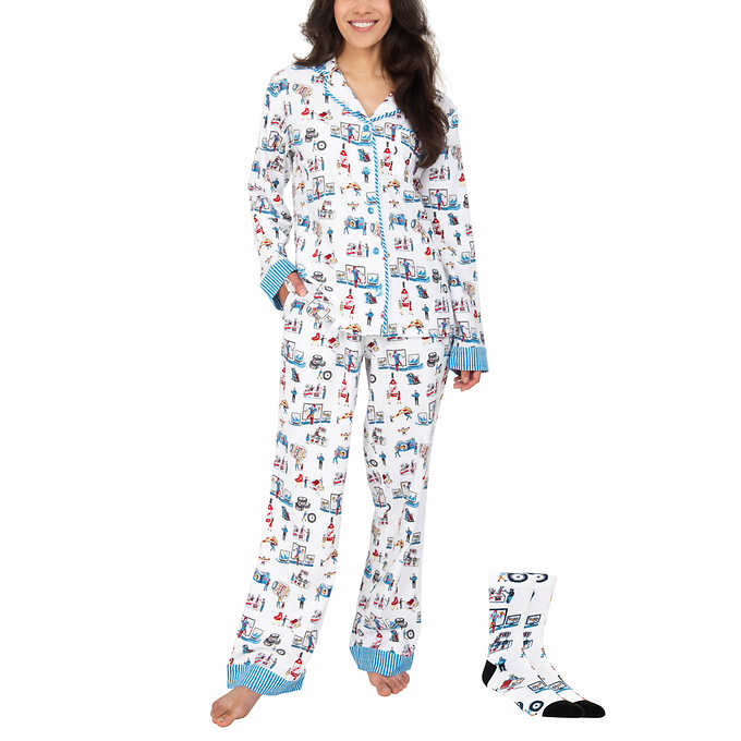 Costco themed PJs with socks. $15.99 online only