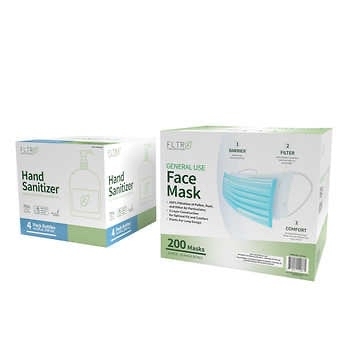 Costco - 200 FLTR General Use Face Masks with Hand Sanitizer - $14.97