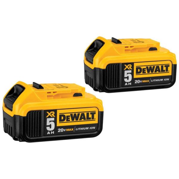 20-Volt MAX XR Lithium-ion Premium Battery Pack 5.0Ah (2-Pack) $117.88