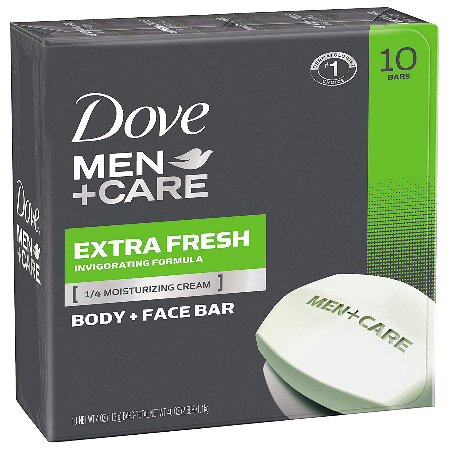 Qty.10 4oz Dove Men+Care Body & Face Bar (Extra Fresh) $7.13 - Amazon
