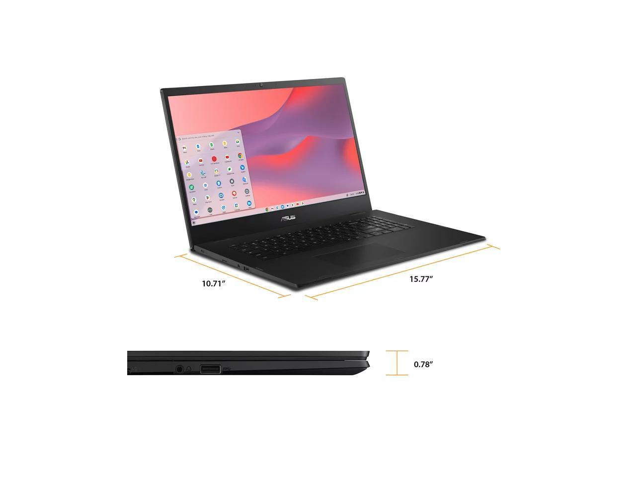 ASUS Chromebook CX1700CKA-WS48F 17.3" FHD Laptop Intel Celeron N4500, Dual-core 1.1 GHz up to 2.8 GHz 4GB LPDDR4X RAM 128GB eMMC Intel UHD Graphics Chrome OS -REFURBISHED  $119.99
