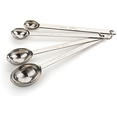 RSVP International Measuring Spoons, Long, Stainless Steel @Amazon $6.88