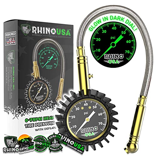 Rhino USA Tire Pressure Gauge (0-75 PSI) $13.93
