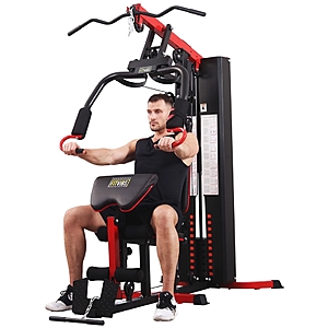 Fitvids LX750 Home Gym System Workout Station with 330 Lbs of Resistance, 122.5 Lbs Weight Stack, One Station, Comes with Installation Instruction Video, Ships in 5 Boxes - $299.99
