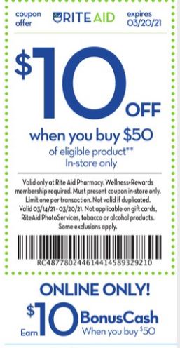 Rite Aid 3/14/21 - 3/20/21