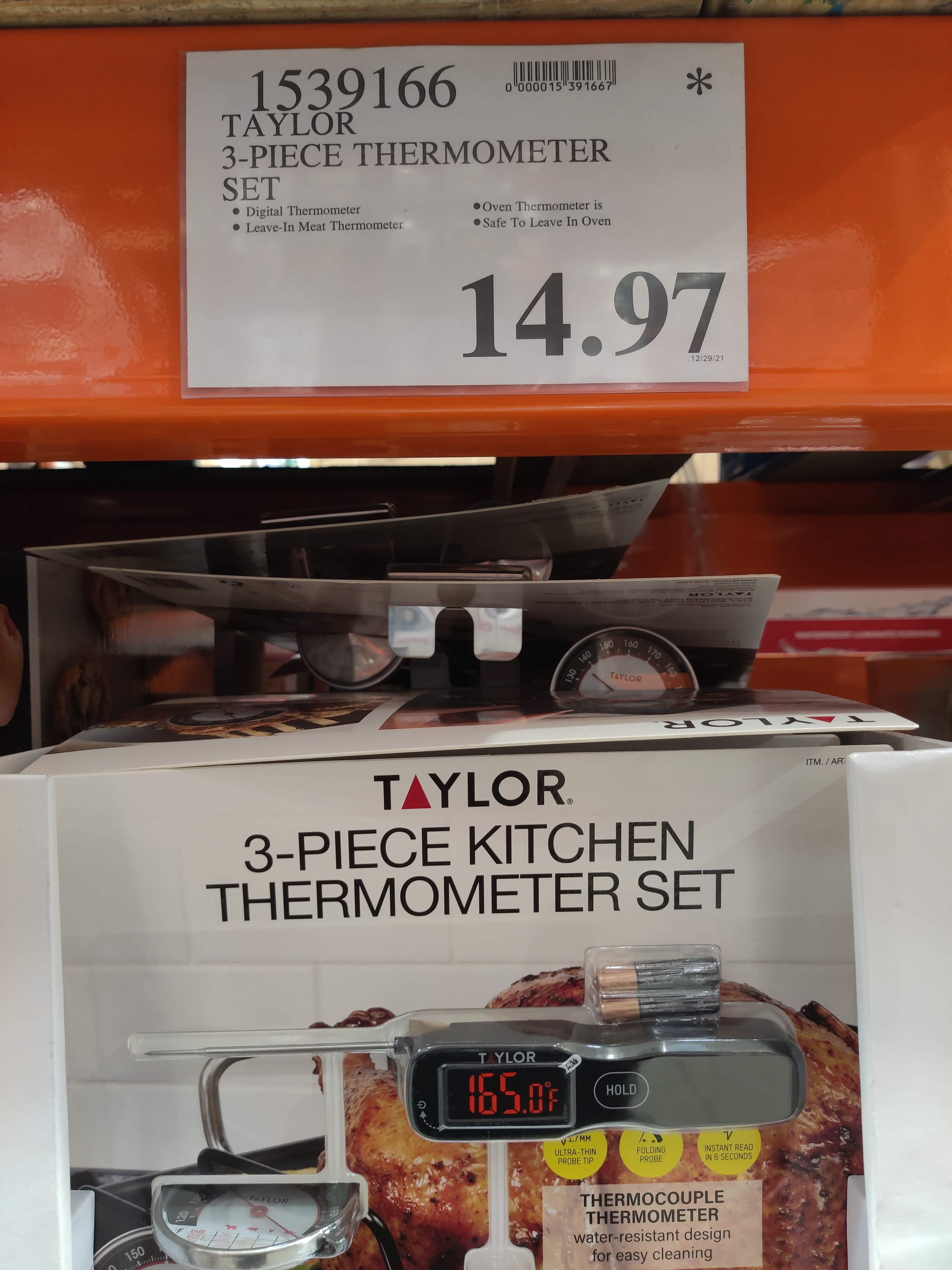 YMMV Costco Clearance Taylor 3Piece Thermometer Set 15 (32 off)