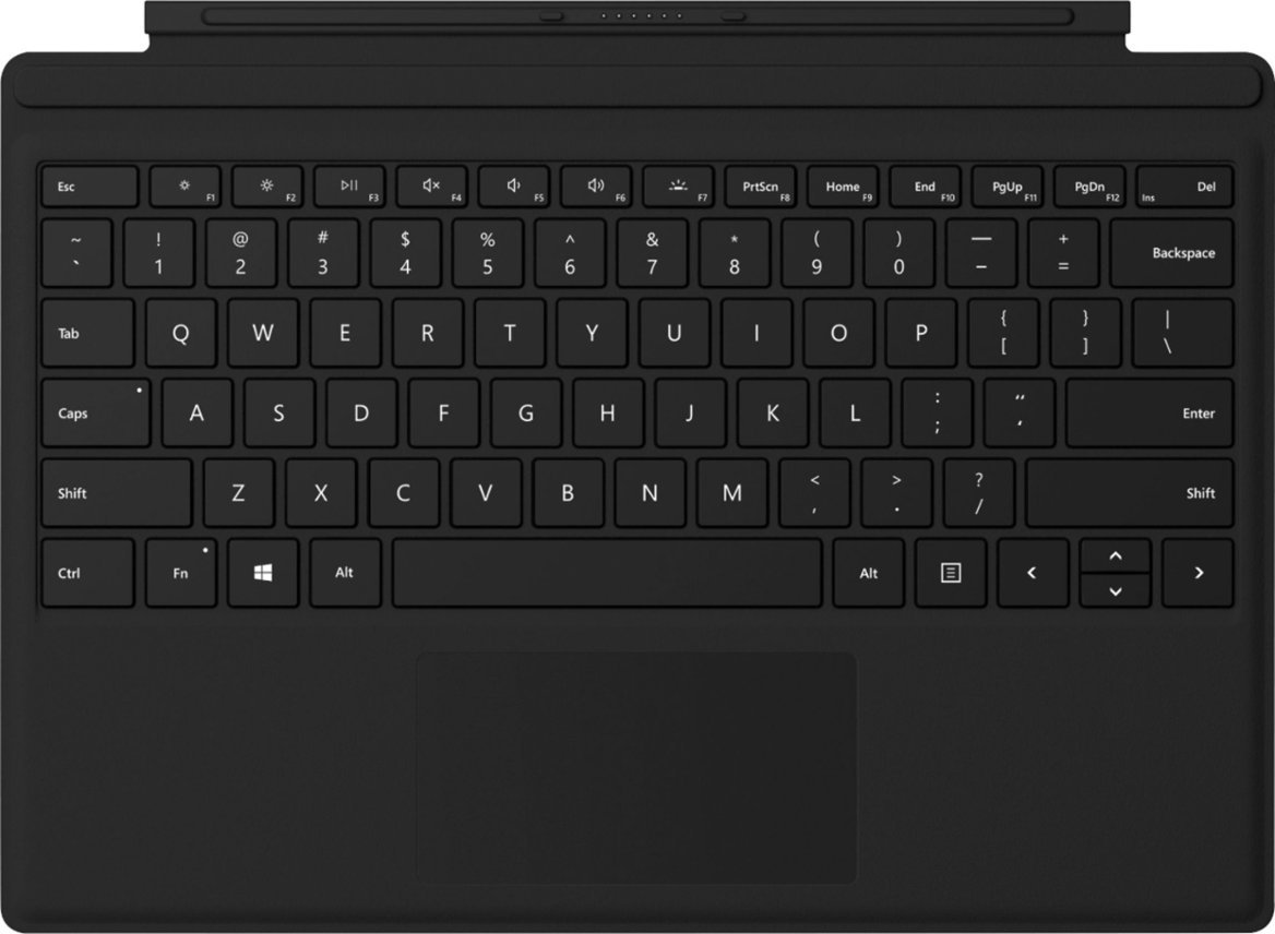 Microsoft - Surface Pro Signature Type Cover for Pro 3, Pro 4, Pro 5, Pro 6, Pro 7, Pro 7+ - Black - Open Box $50.99 at Best Buy