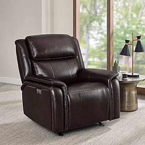 Costco Members: Barcalounger Bryson Leather Power Rocker Recliner (brown) $500 + Free Delivery