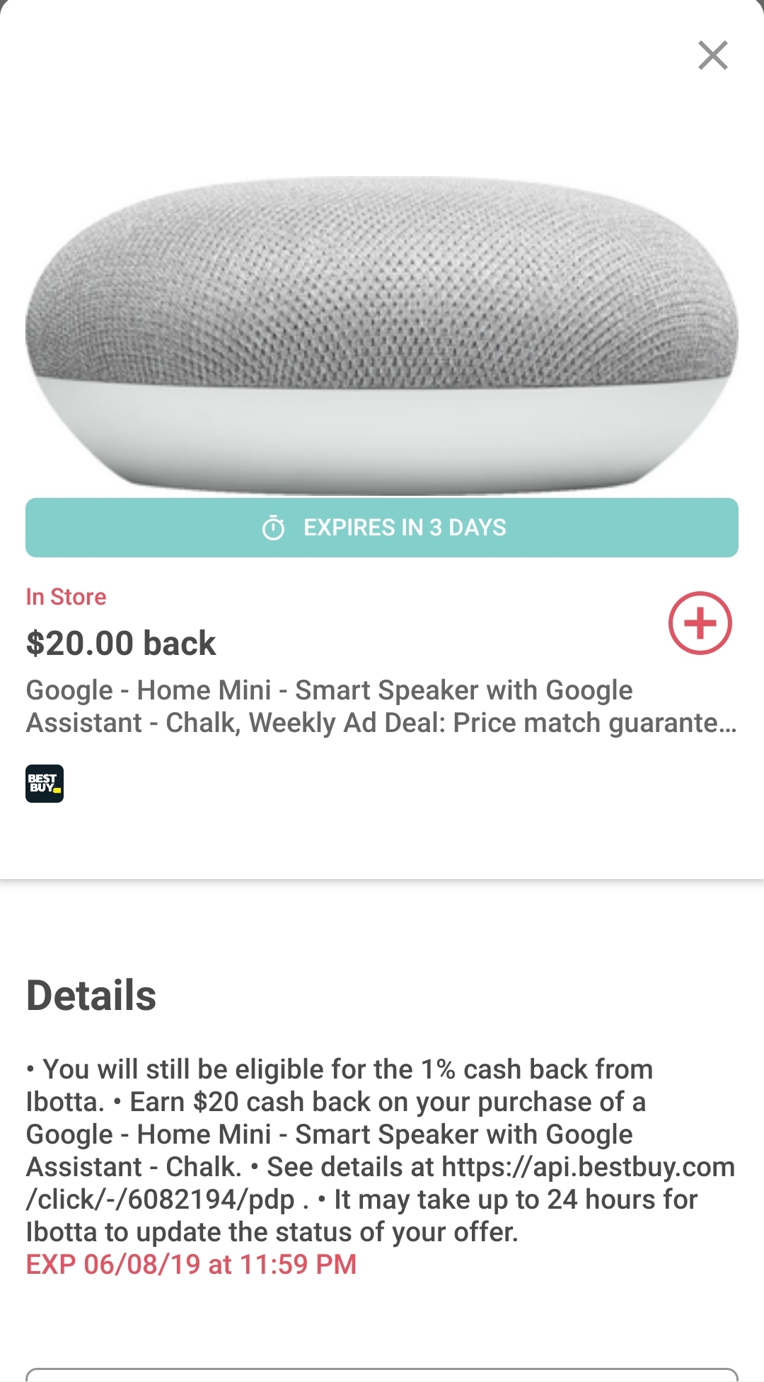 Ibotta And Best Buy Google Mini Home 9 After 20 Ibotta