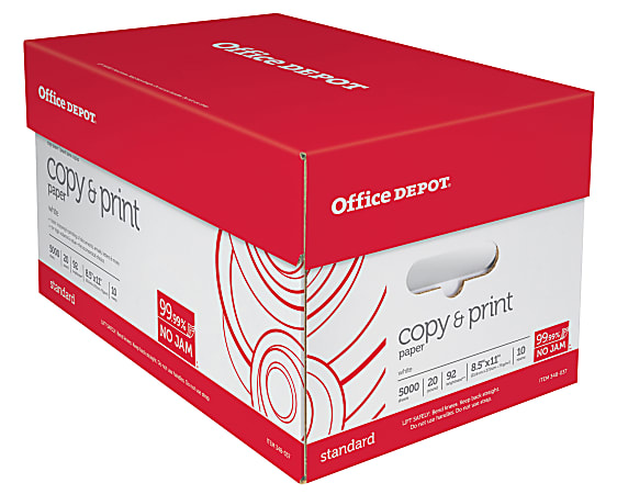 10-Ream 500-Sheet Office Depot Copy Printer Paper (8.5" x 11") $40 + Free Shipping @ Office Depot